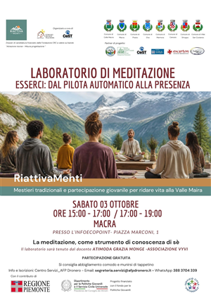 Laboratorio di meditazione “Esserci: dal pilota automatico alla presenza”
